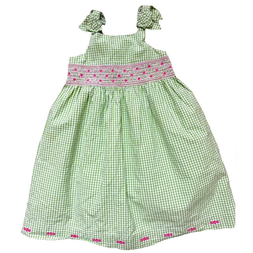 Gymboree Smocked Gingham Dress Size 6 – Easter Spring Outfit little girl